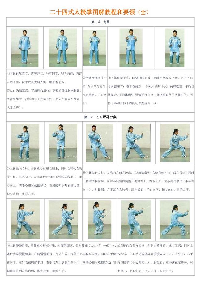 二十四式太极拳图解教程和要领(全).pdf
