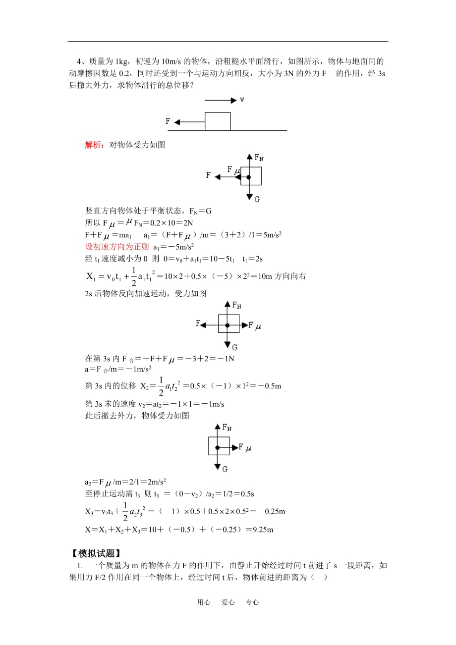 高一物理牛顿第二定律的应用人教实验版知识精讲[1].doc_第4页