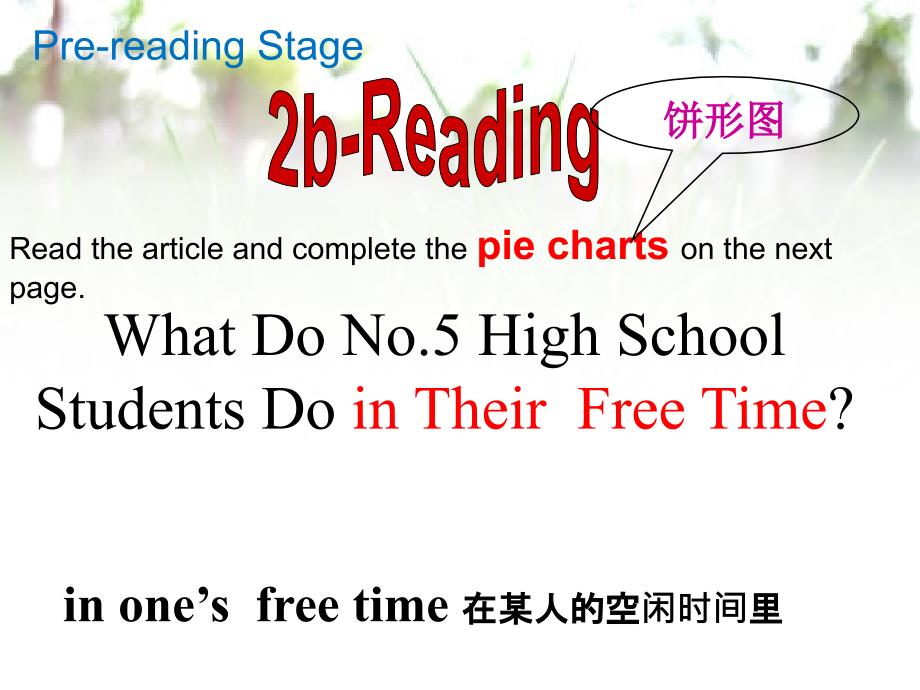 人教版八年级英语上册Unit2 SB-2b reading --What Do No.5 High School Students Do in Their Free Time_第3页