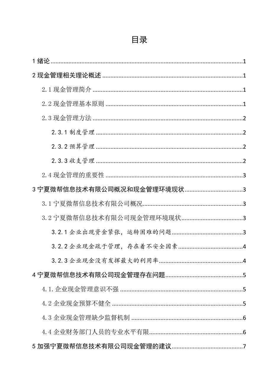 宁夏微帮信息技术公司现金管理问题研究_第2页