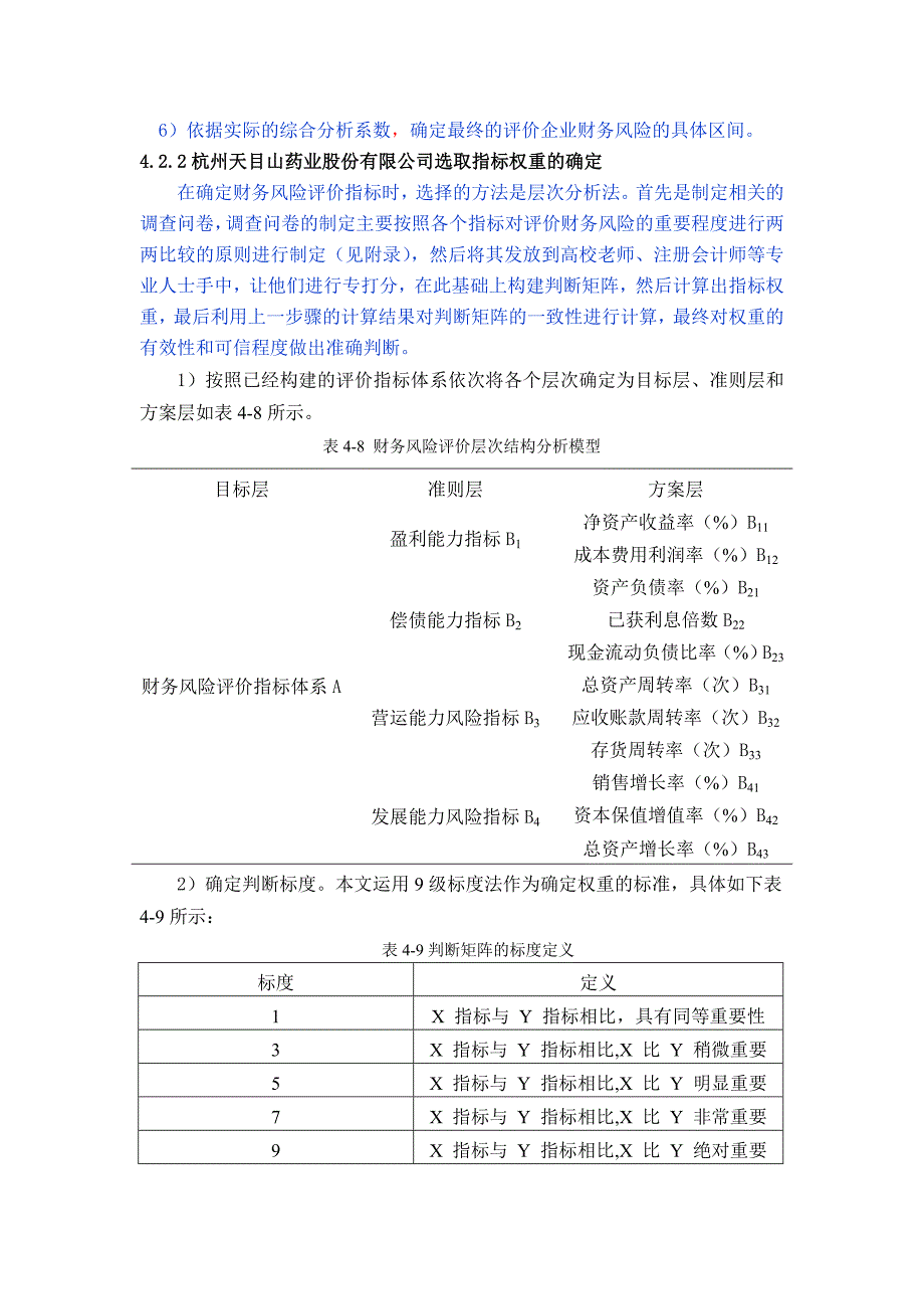 杭州天目山药业股份有限公司财务风险评价体系的建立_第2页