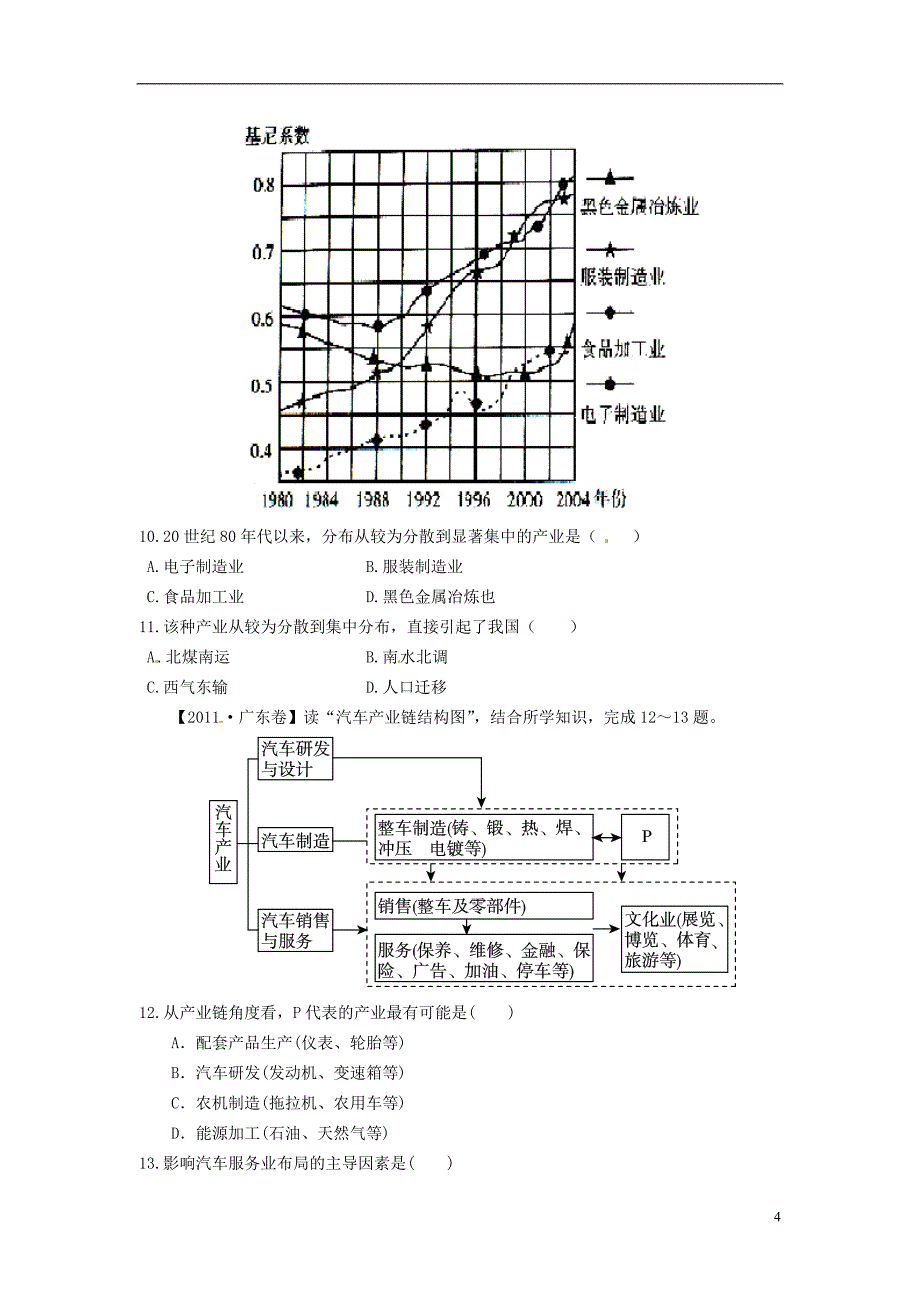 2012高考地理 复习方案地理配套月考试题3B 大纲人教版.doc_第4页