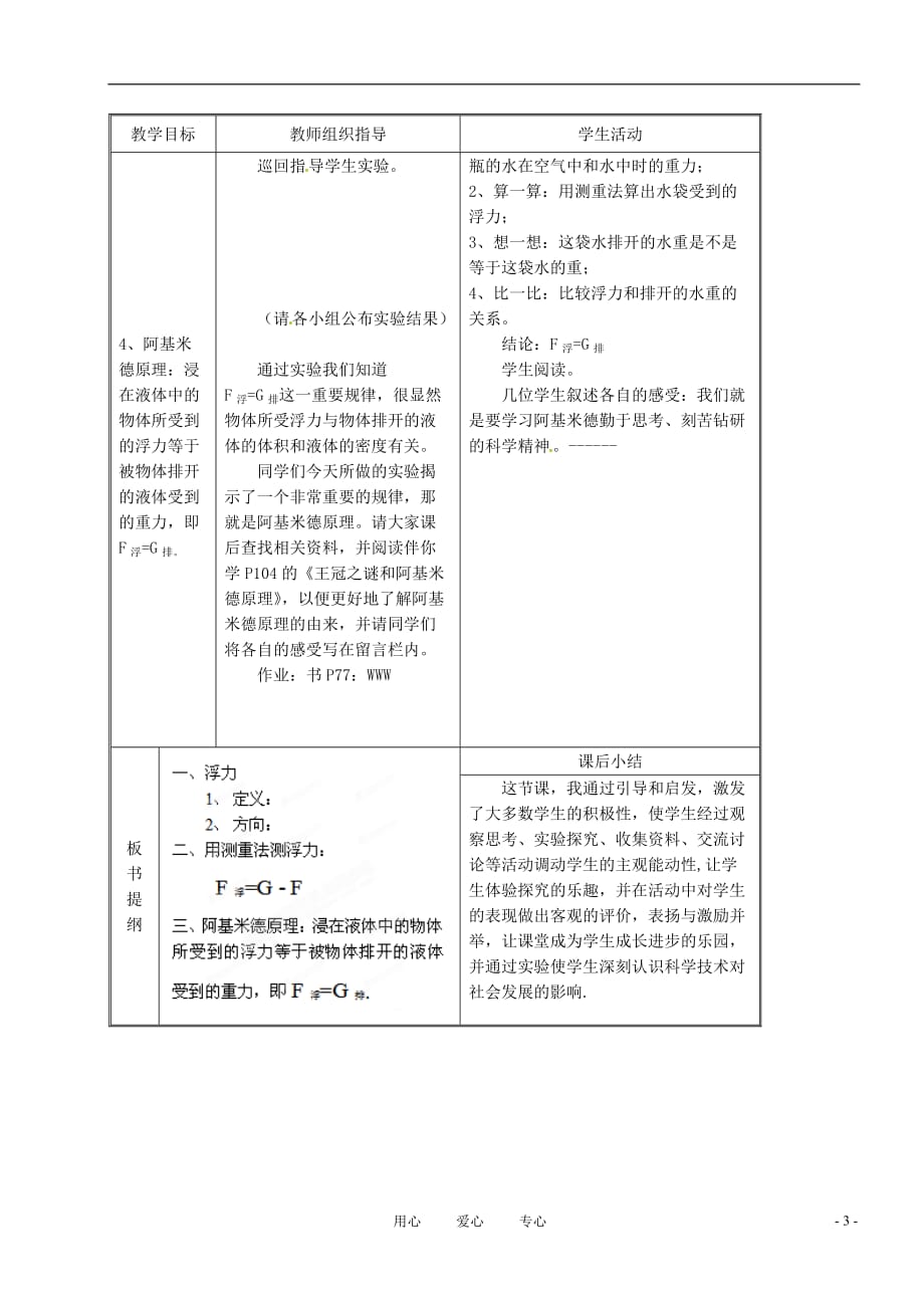 江苏省常州市朝阳中学八年级物理《9.4浮力》教案 苏科版.doc_第3页