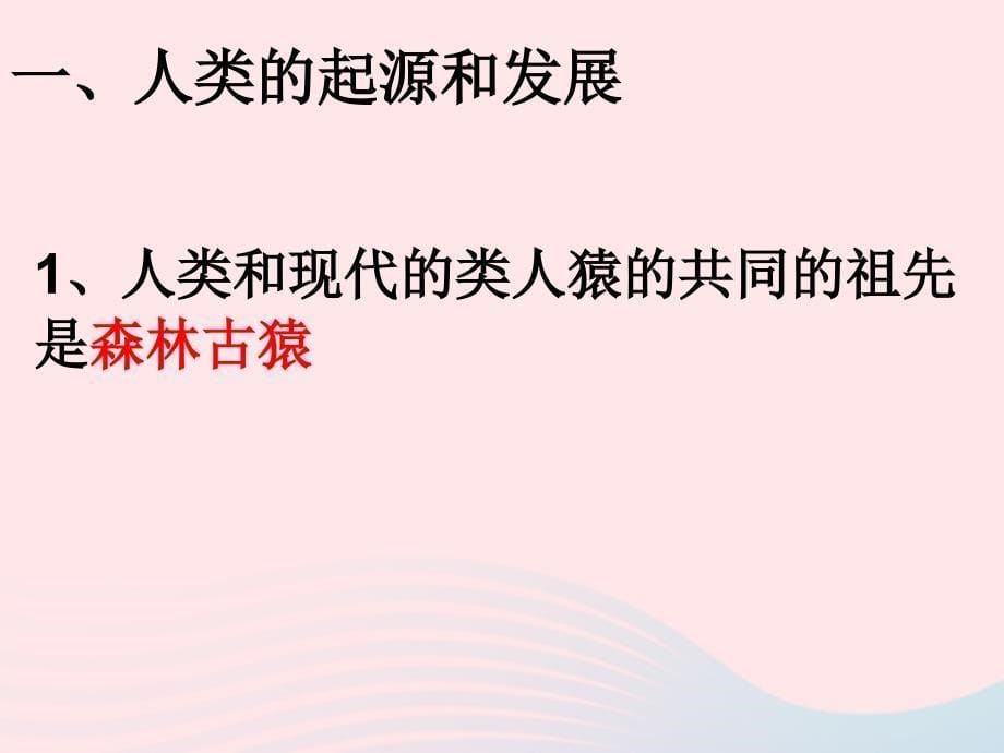 人教江苏省一中七年级生物下册4.1.1人类的起源和发展课件192_第5页