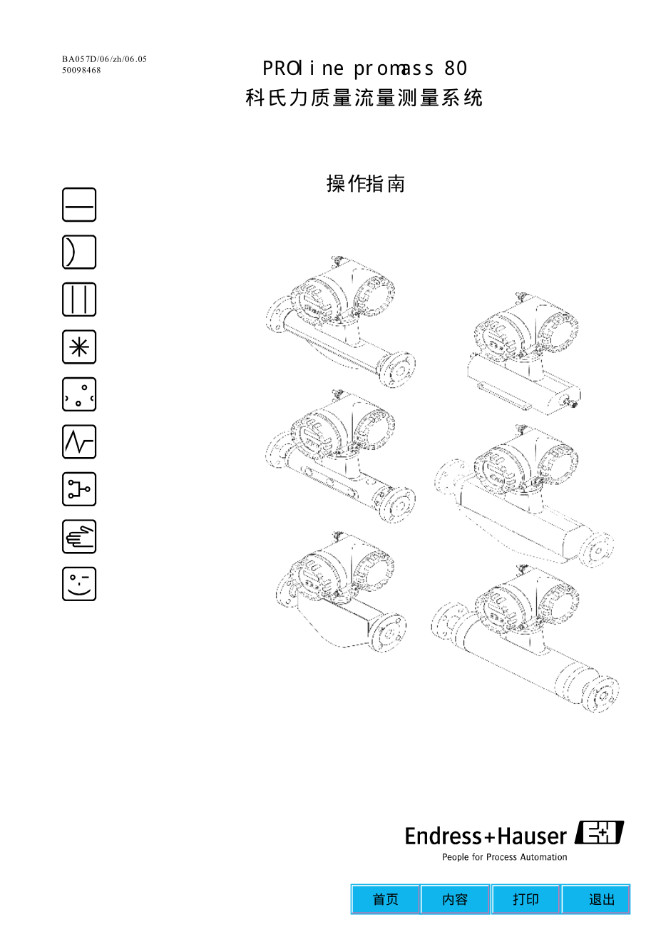 E+H质量流量计中文操作手册_第1页