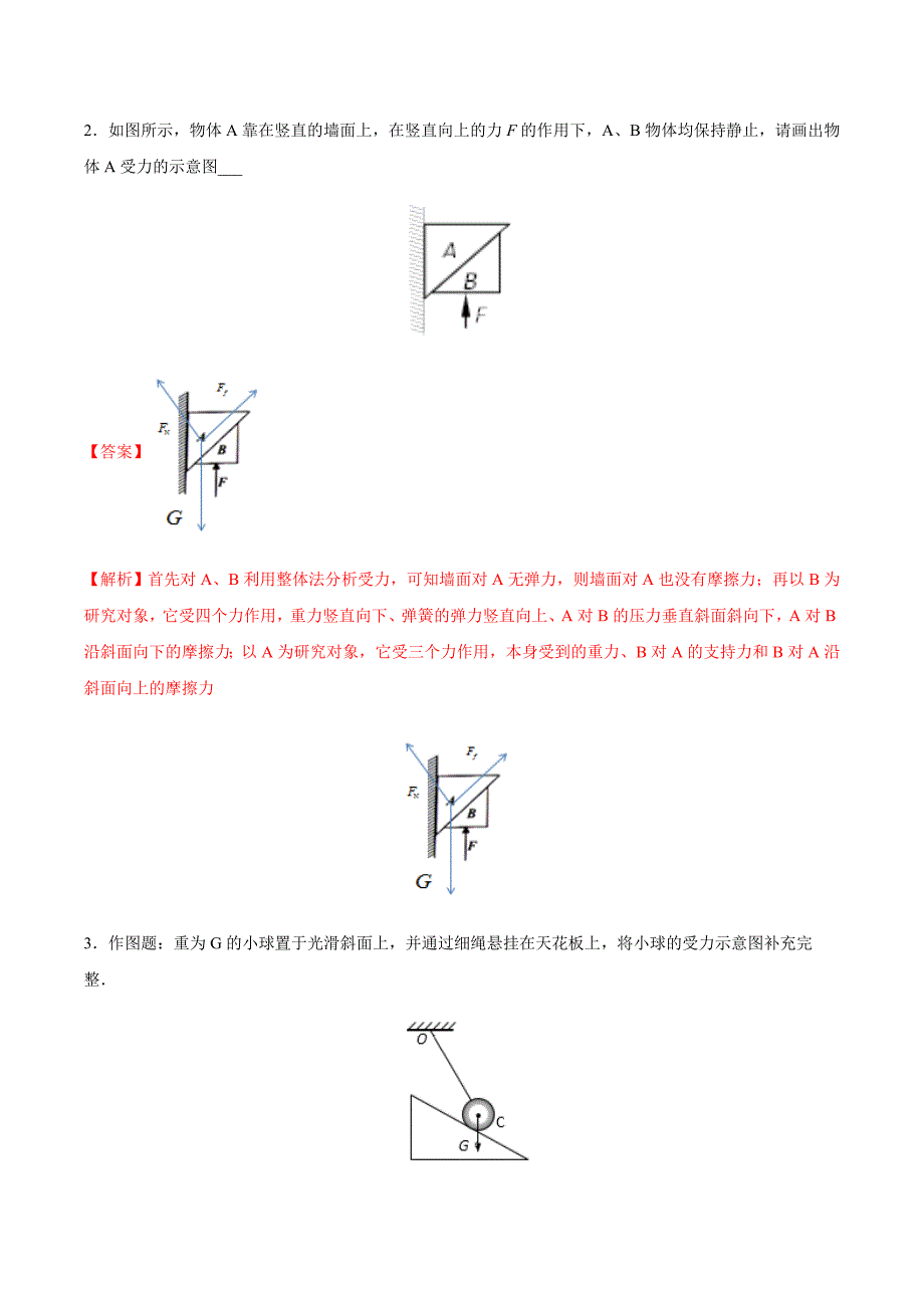 2020年初高中衔接物理重点07 力的示意图和力的图示（解析版）_第2页