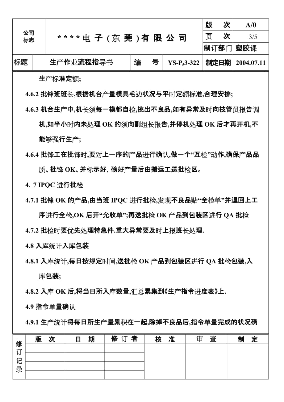 流程管理流程再造生产作业流程程序书_第3页