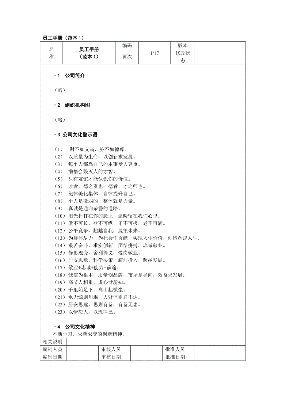 企业管理手册外资企业人力资源员工管理手册_第1页