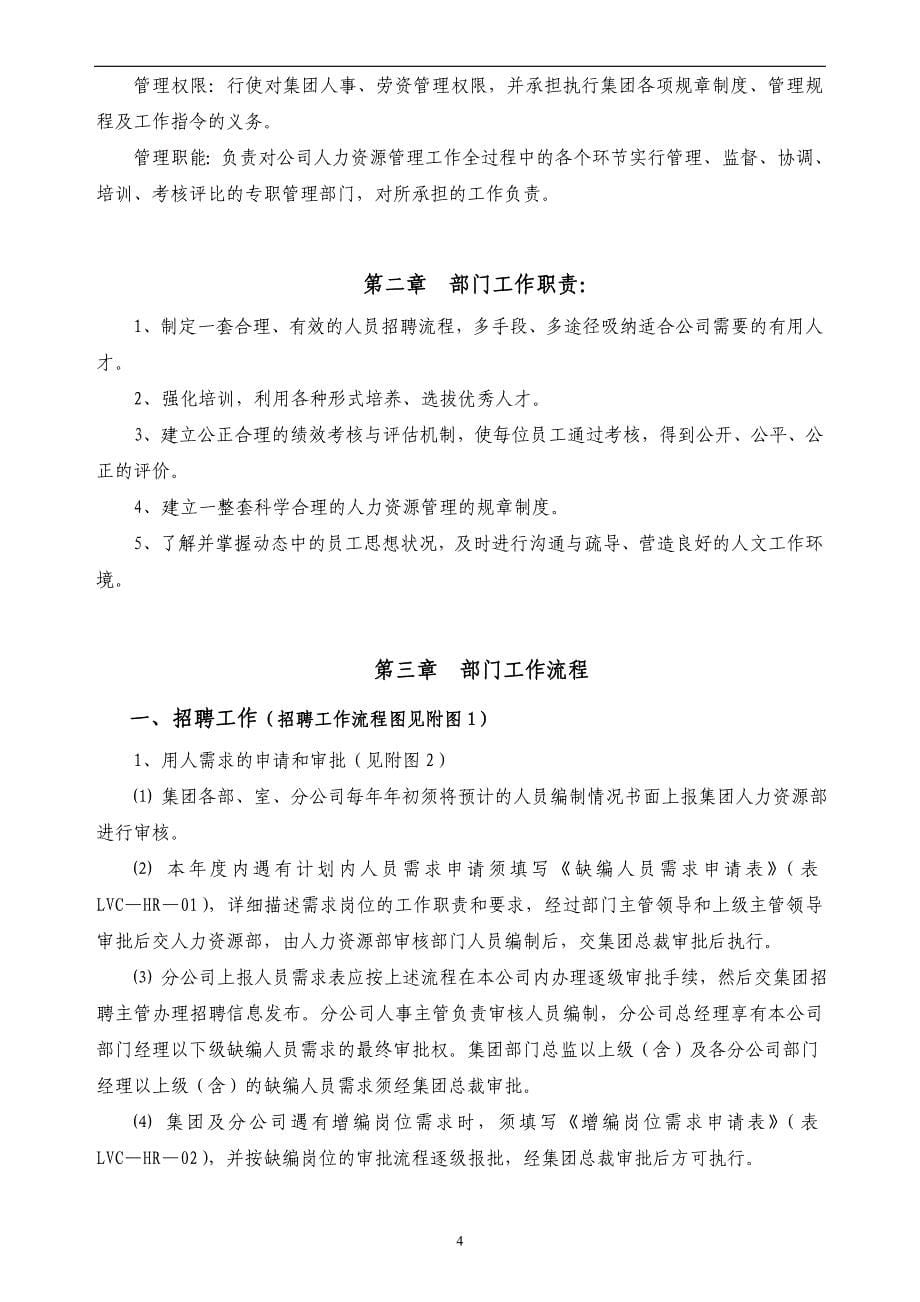 流程管理流程再造某国际投资公司人力资源部工作流程文件_第5页