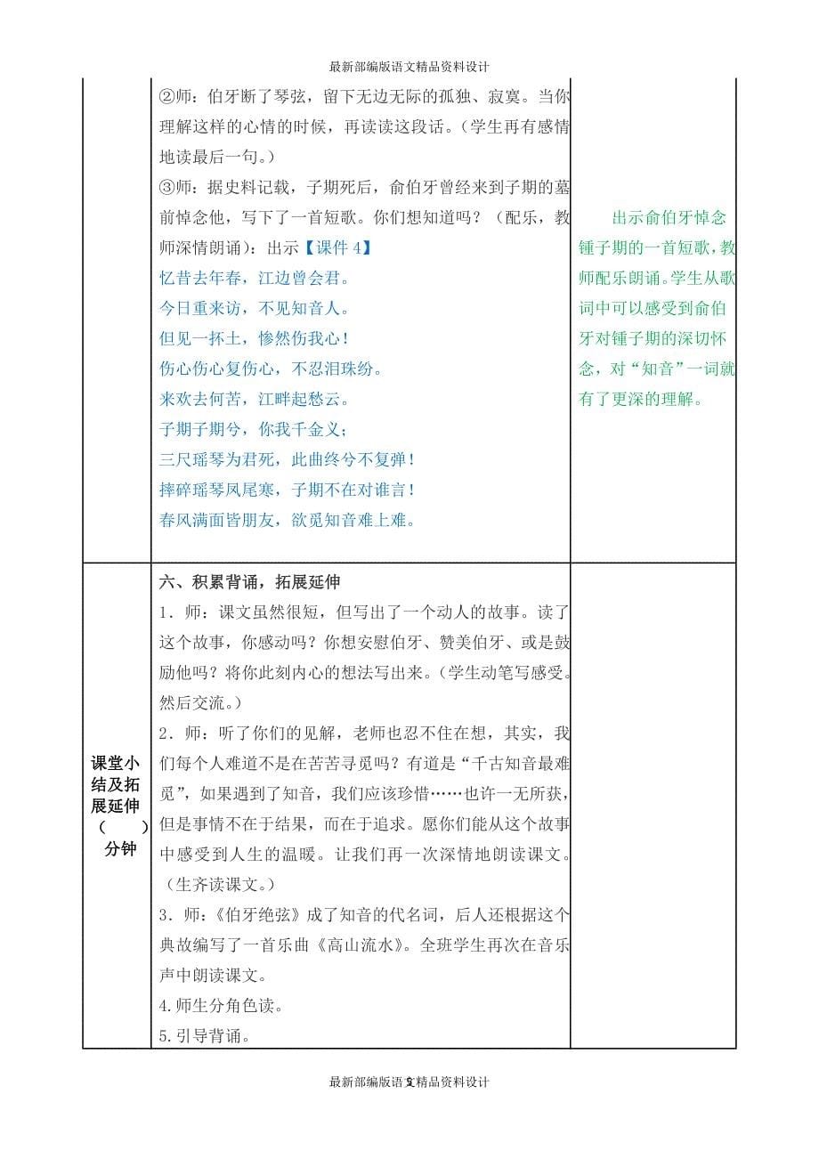 最新部编版小学六年级上册语文精品教案21文言文二则-教案_第5页