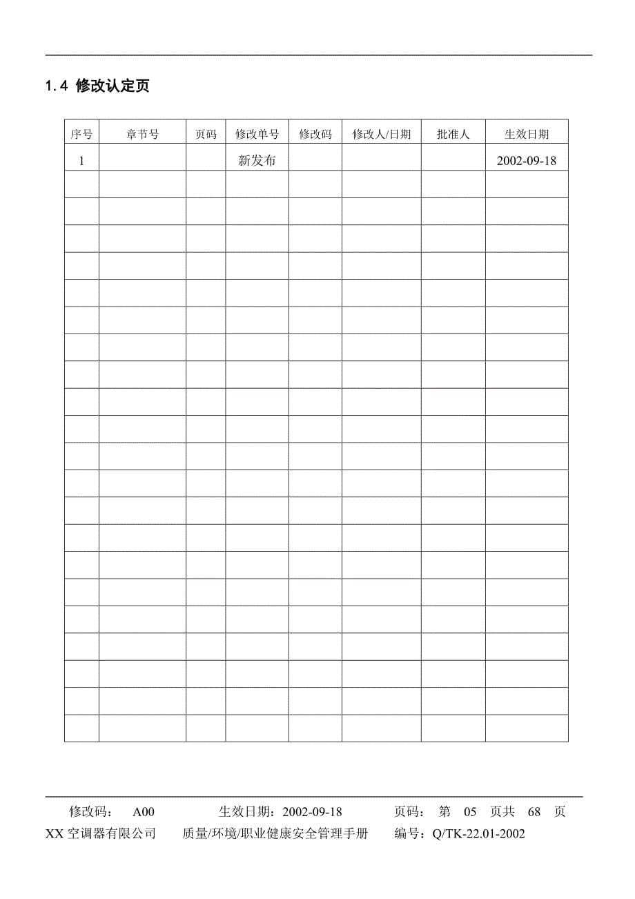 企业管理手册某知名企业集团三合一ISO14K18K手册_第5页