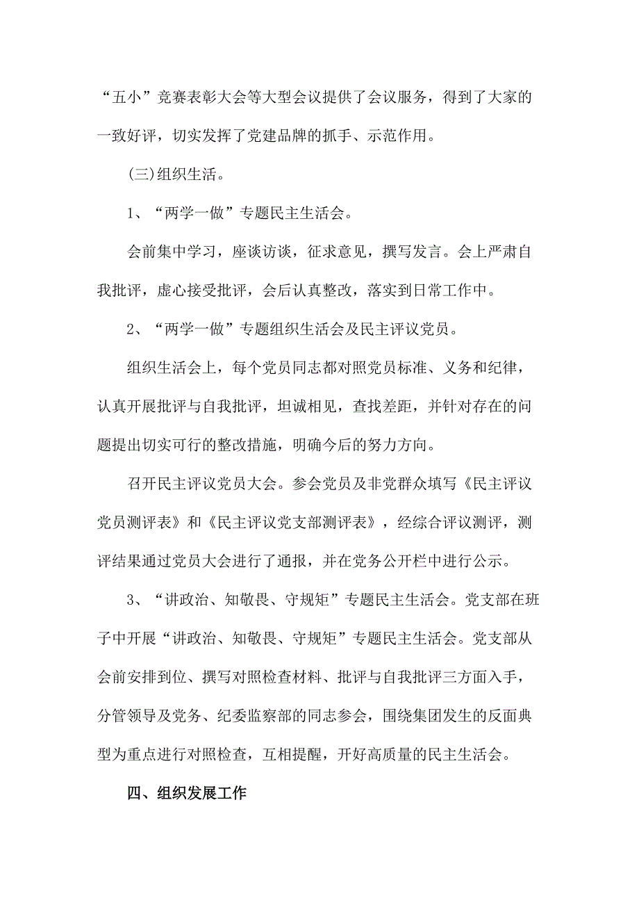 集团公司党支部自查自检工作汇报_第4页