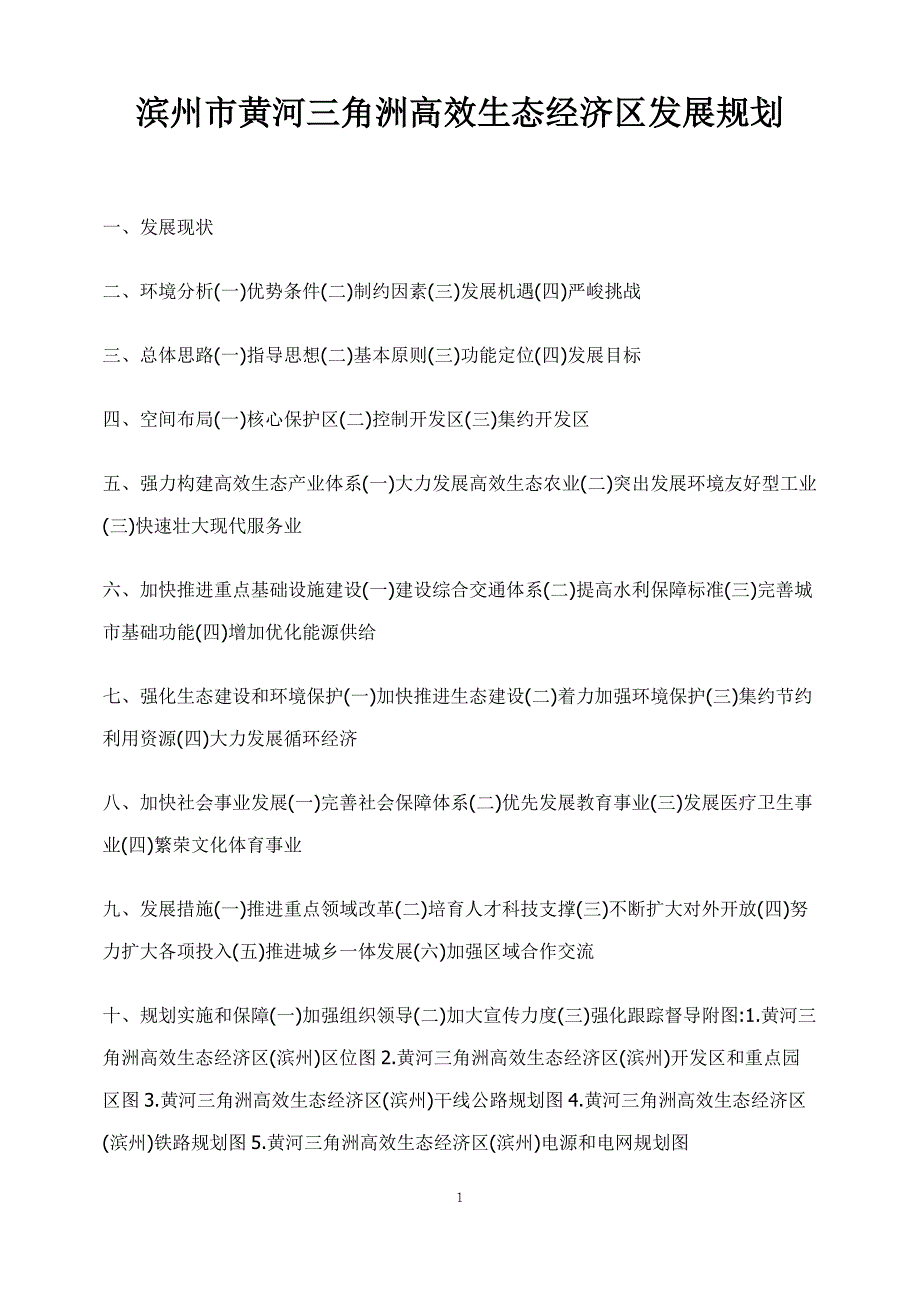 企业发展战略某市黄河三角洲高效生态经济区发展规划_第1页