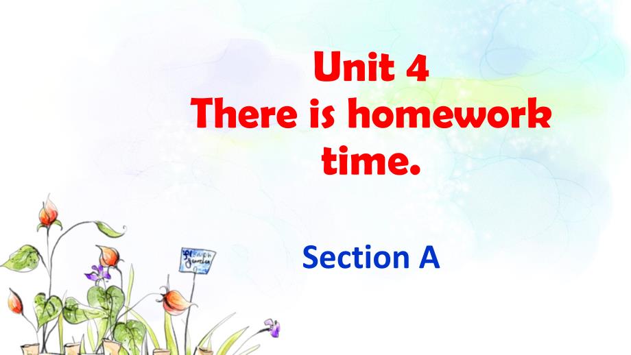 五年级下册英语课件Unit4ThereishomeworktimeSectionA1湘鲁18_第1页