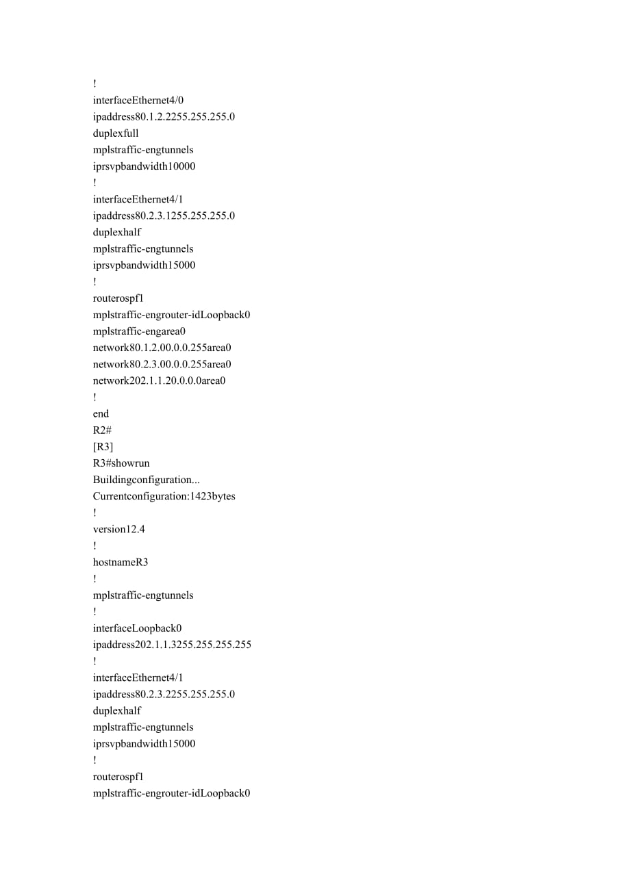 建筑工程管理CMPLS流量工程TE隧道的基本配置_第4页