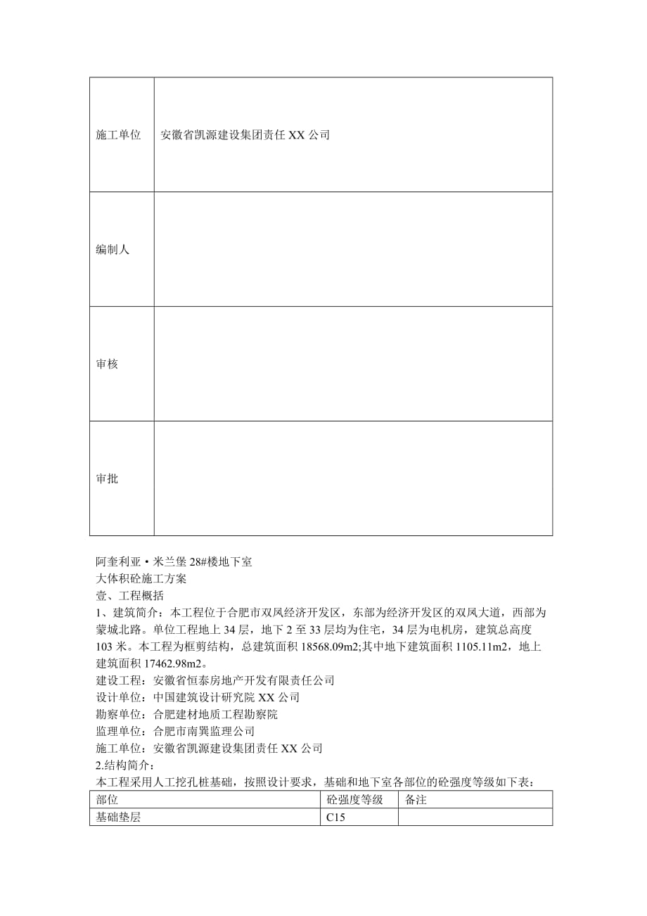 建筑工程管理阿奎利亚大体积混凝土施工组织设计_第4页