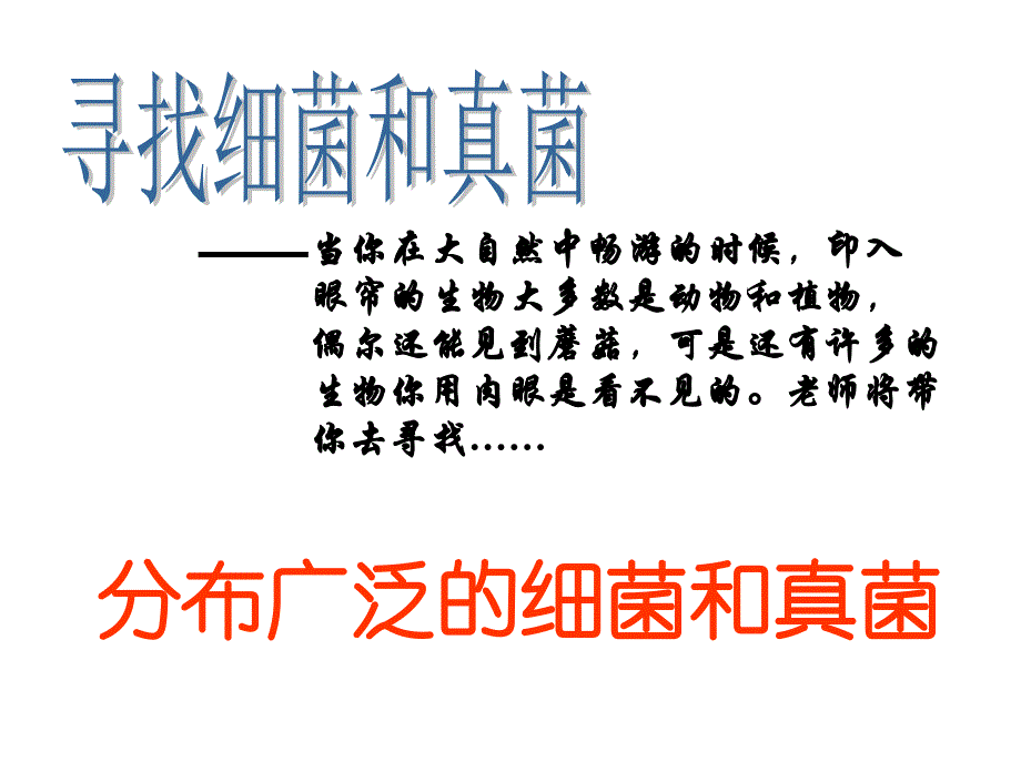 最新人教版八年级生物上册精品课件：1.第一节细菌和真菌的分布_第2页