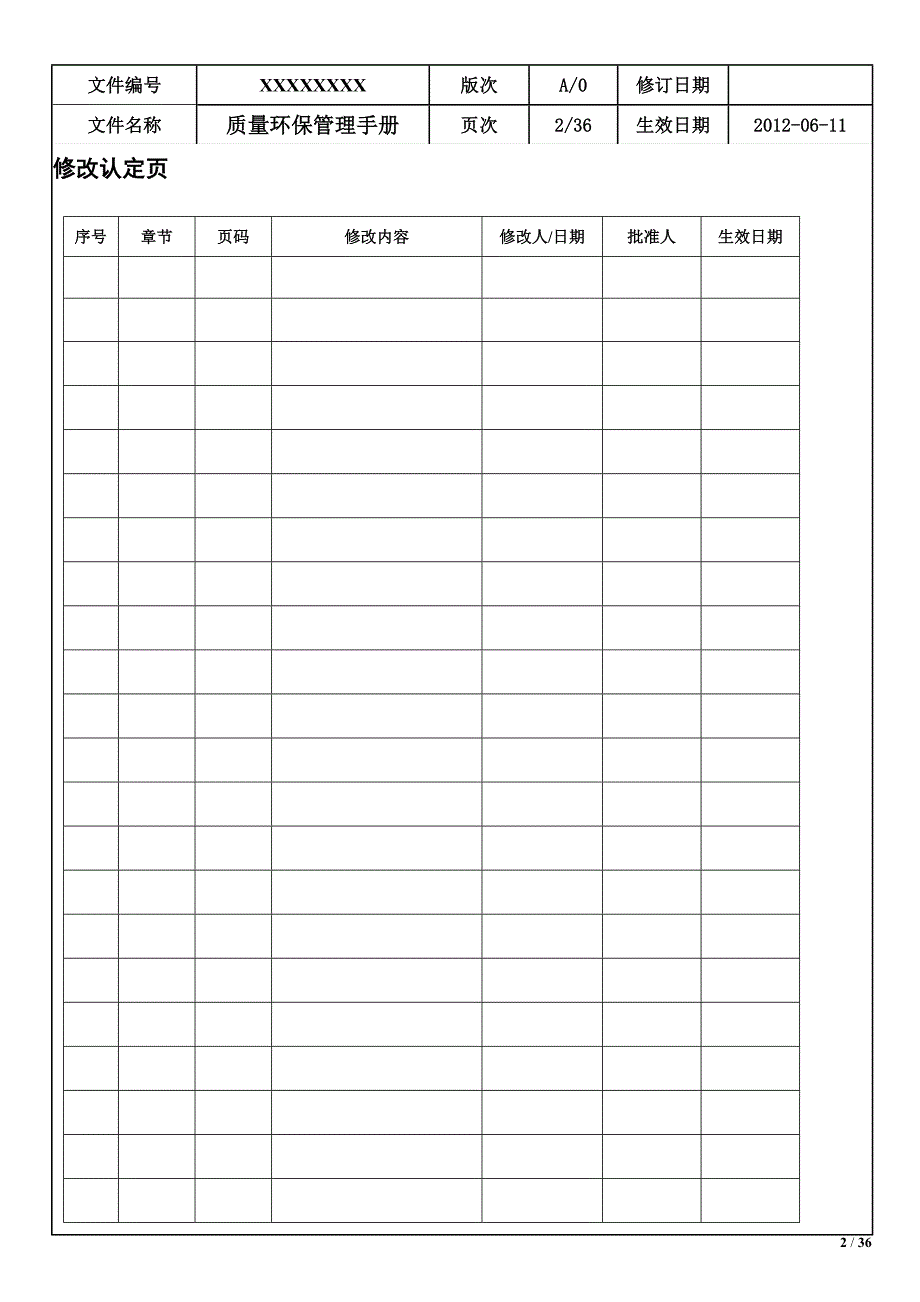 企业管理手册十环质量环保管理手册_第2页