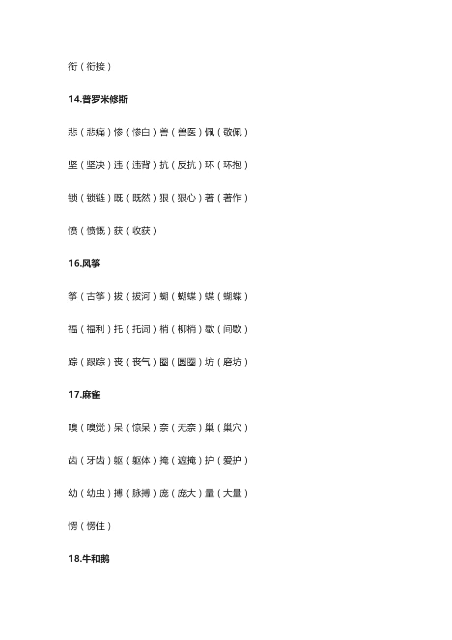 [荐]人教四年级上全册语文课本生字表组词_第4页