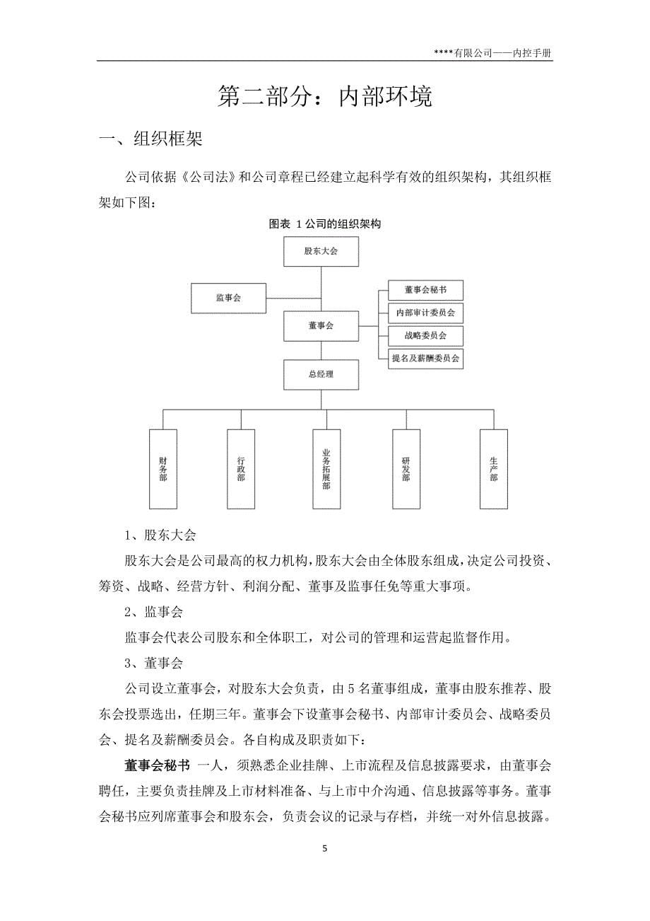 企业管理手册公司内控手册_第5页