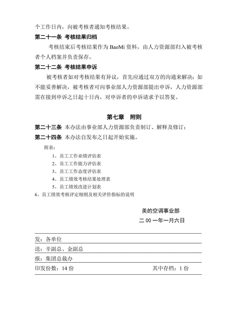 企业管理制度世纪企业员工绩效考核管理条例_第5页