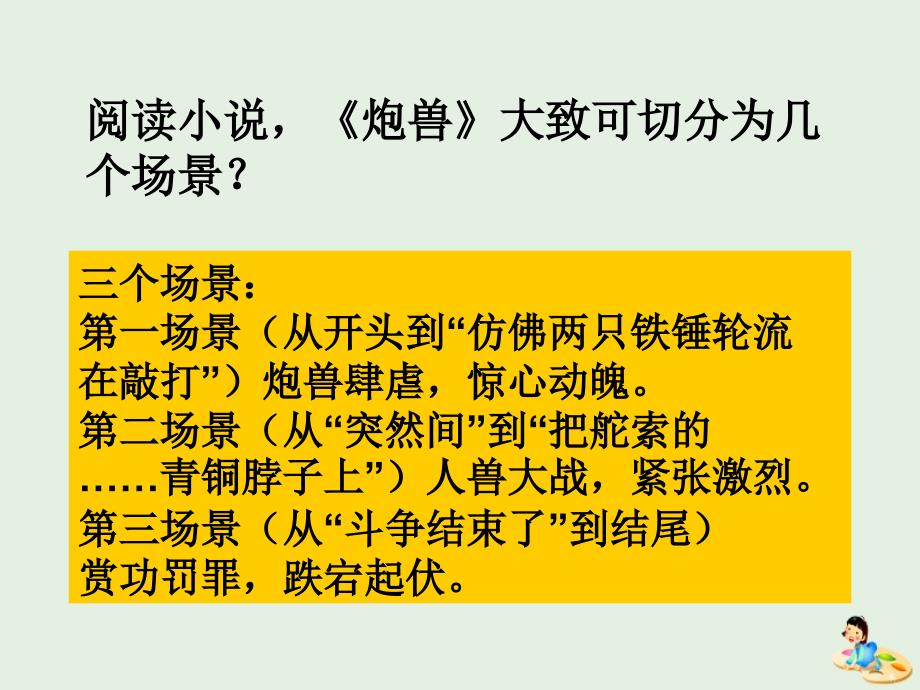 湖北省武汉为明学校高中语文第二单元3炮兽课件新人教版《外国小说欣赏》 (1).ppt_第2页