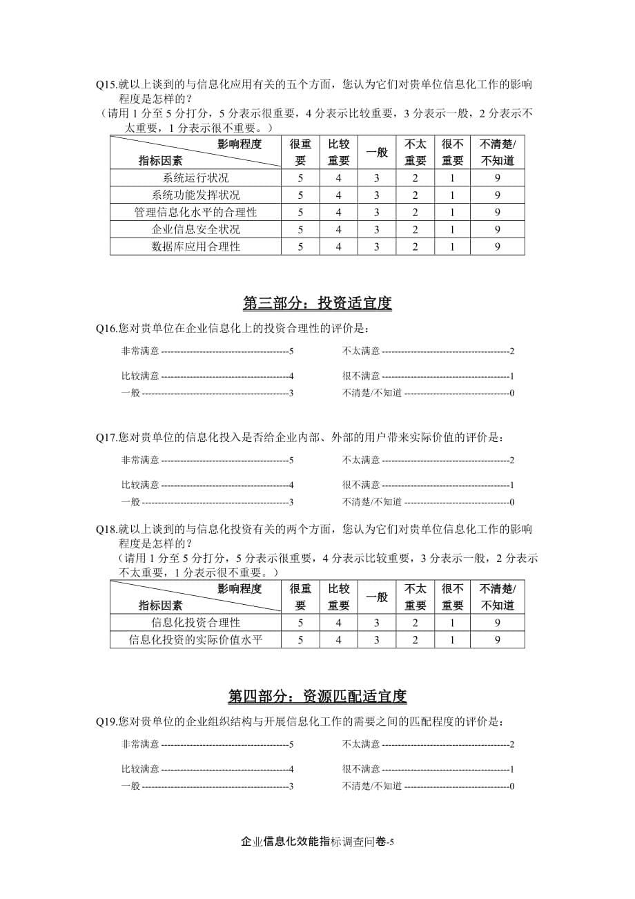 企业发展战略1在企业信息化战略方面您对贵单位的信息化战略与企业发展战略_第5页