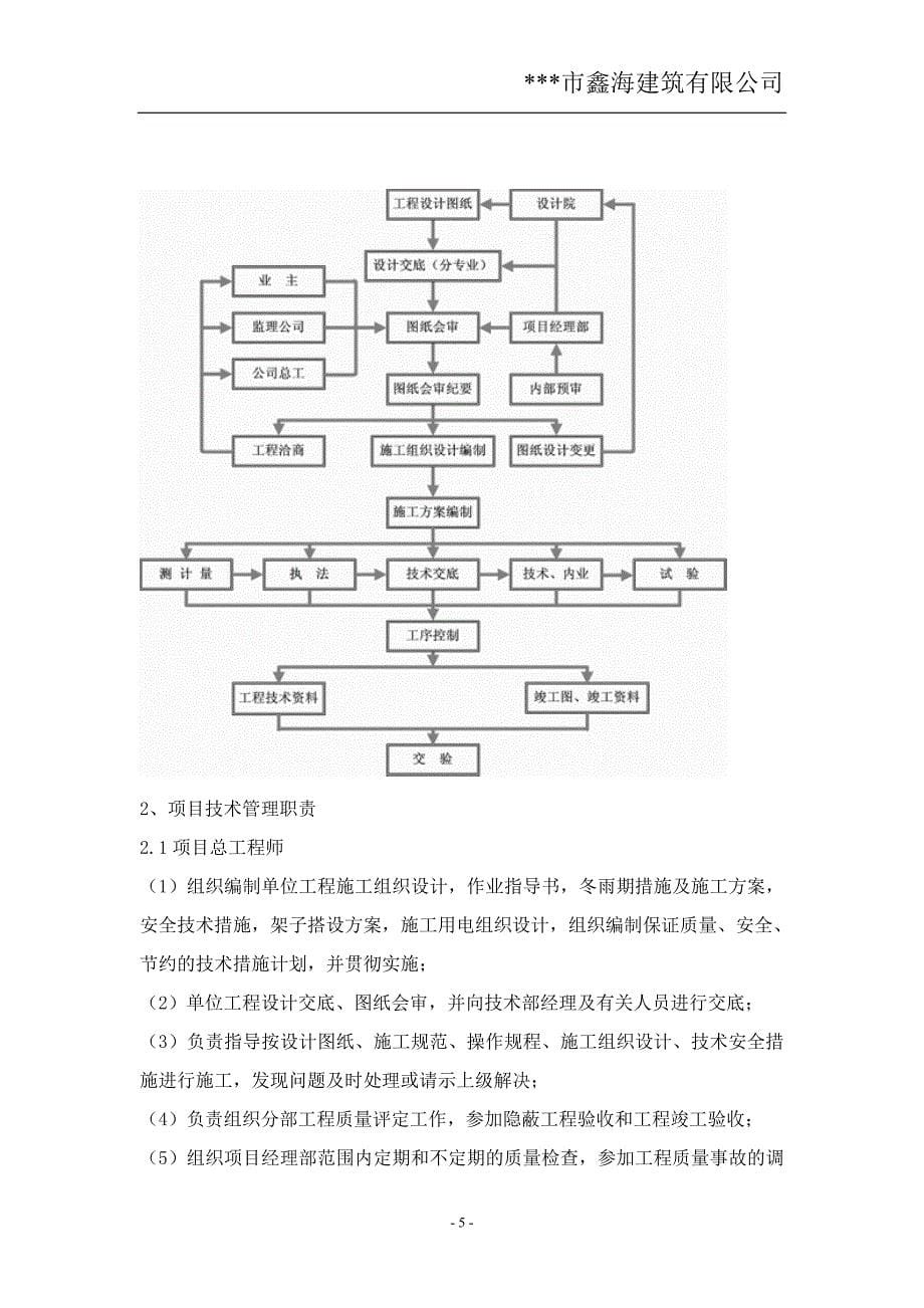 企业管理手册鑫海建筑公司项目管理制度手册_第5页