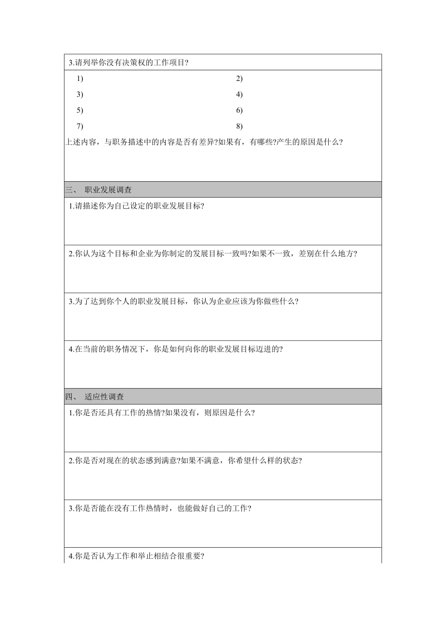 企业管理诊断某地方企业工作丰富化诊断问卷调查_第2页