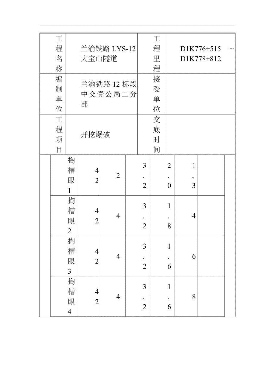 建筑工程管理大宝山隧道爆破工程技术交底四级_第4页