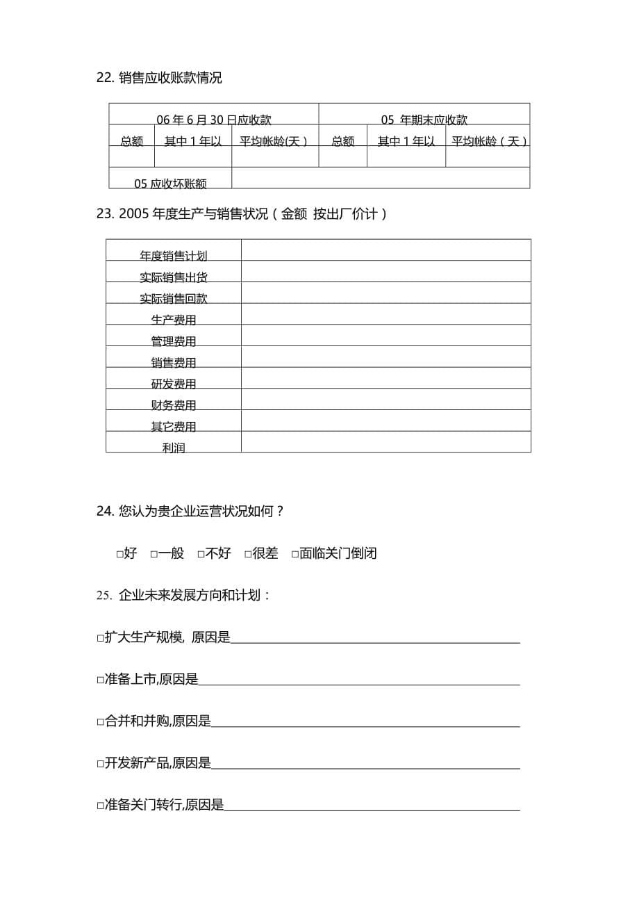 企业发展战略医药企业生存状况与产业发展政策调查问卷_第5页