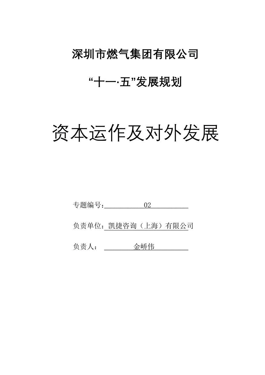 企业发展战略某公司资本运作管理发展规划_第1页