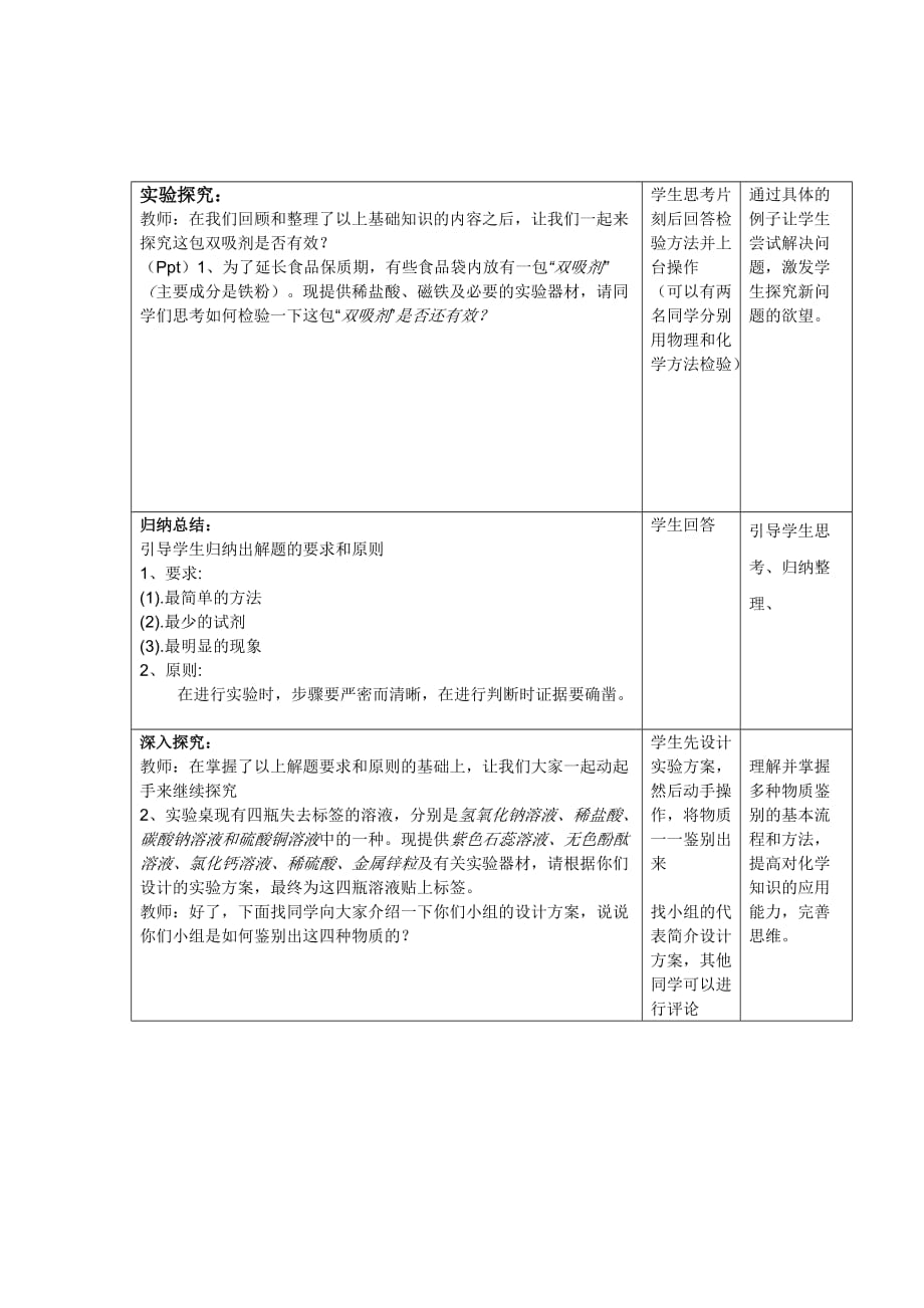 教学设计《物质的检验和鉴别》_第3页