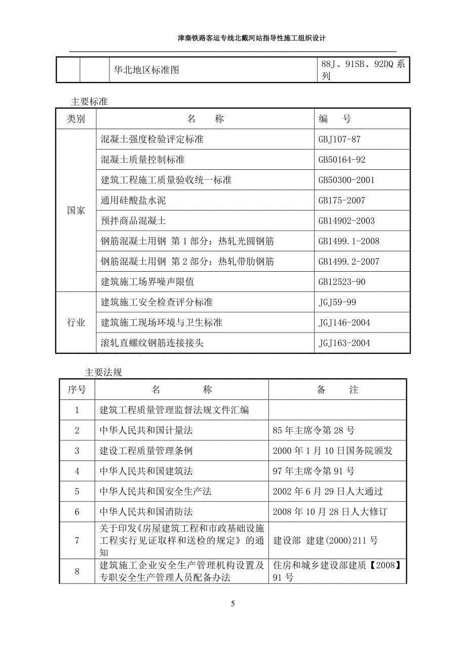 企业组织设计北戴河指导性施工组织设计_第5页