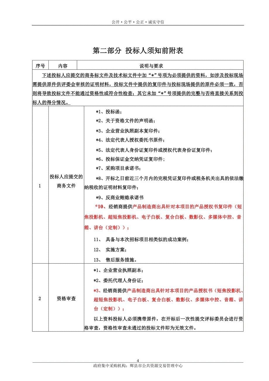 (2020年)标书投标某中学教室电子白板采购项目招标文件_第5页