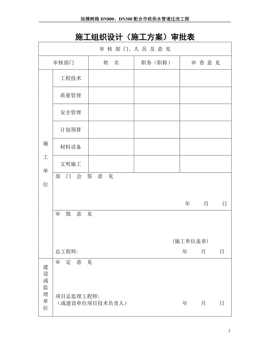 企业组织设计姑嫂树施工组织设计_第2页