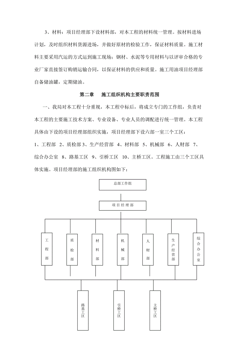 企业组织设计表1施工组织设计的文字说c52doc_第2页