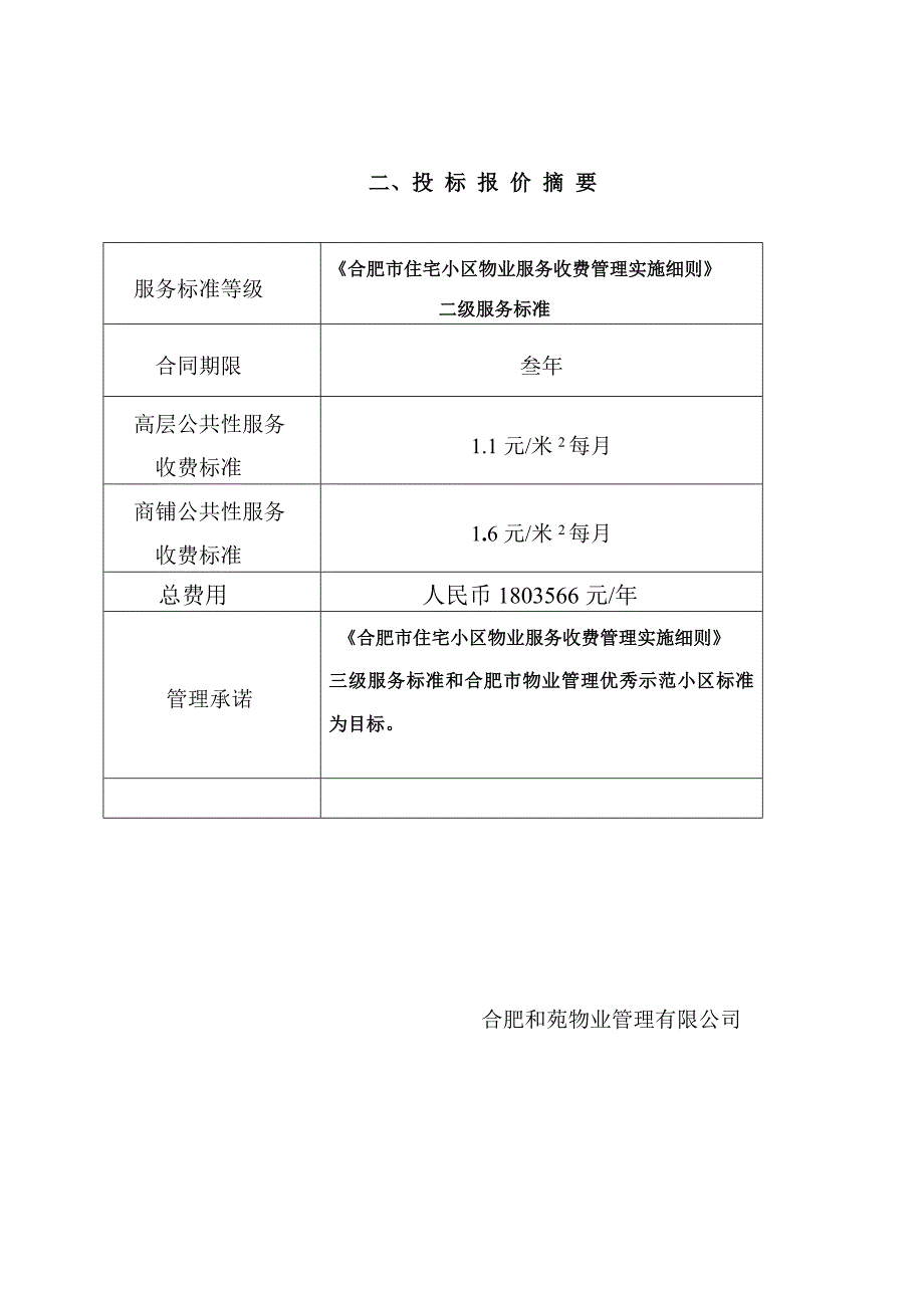 (2020年)标书投标合肥春晓花园物业管理投标书_第4页