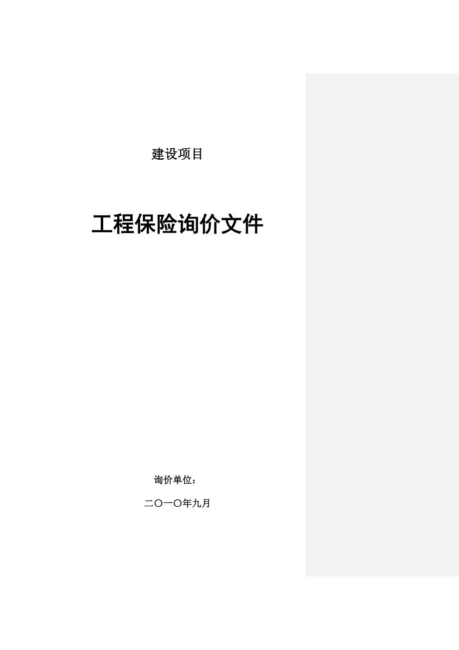 (2020年)标书投标工程险招标文件样本_第1页