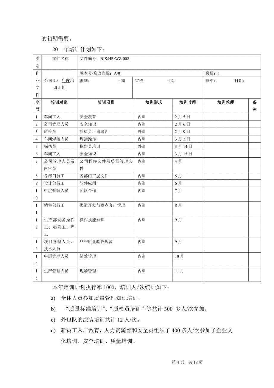 【精品】人力资源部半年（年终）年度工作总结及计划_第5页