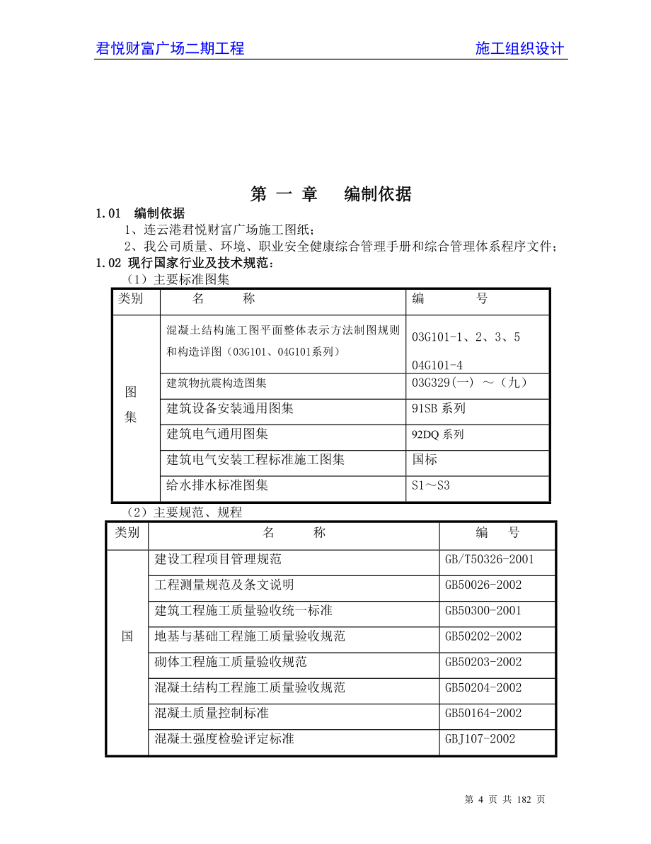 企业组织设计财富广场施工组织设计范本_第4页