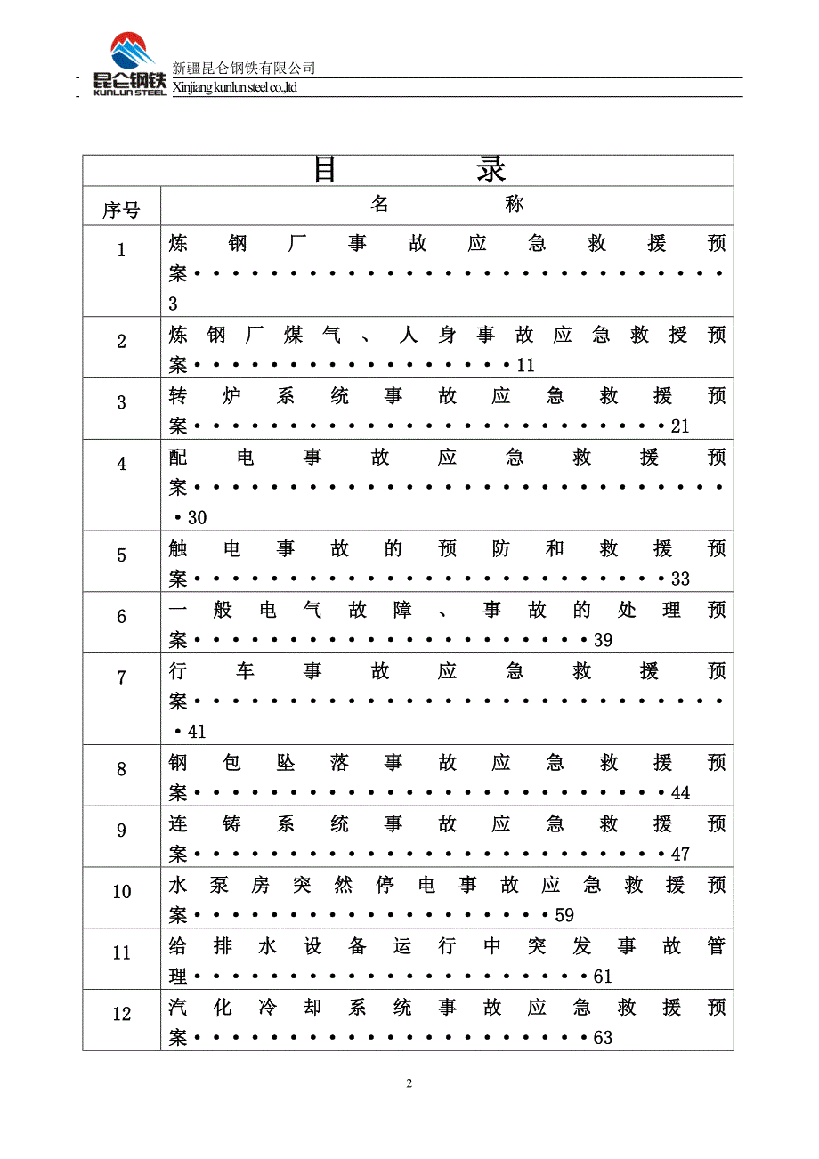 企业应急预案某钢铁公司炼钢厂事故应急预案管理_第2页