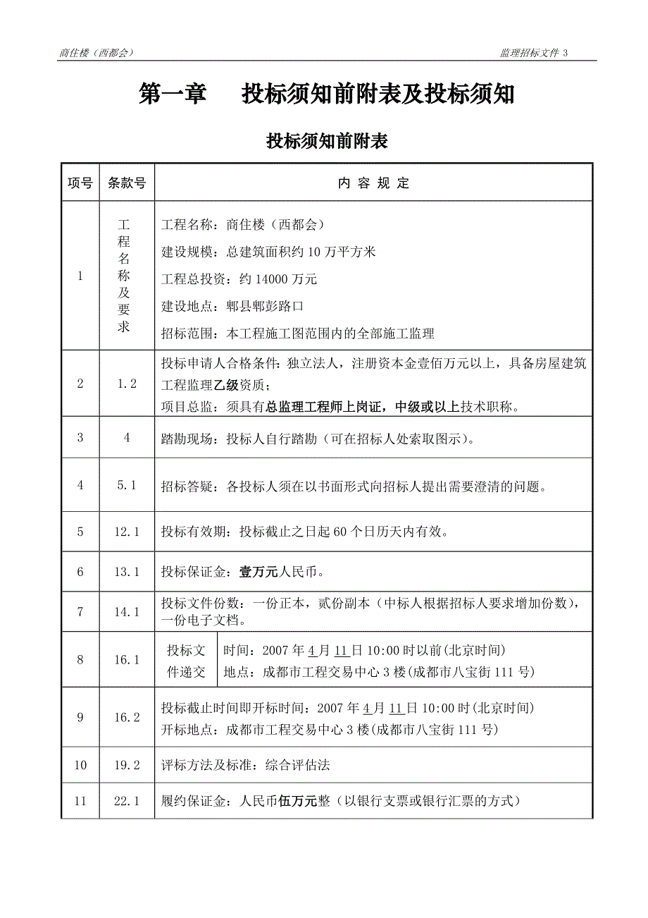 (2020年)标书投标商住楼西都会项目监理招标文件_第3页