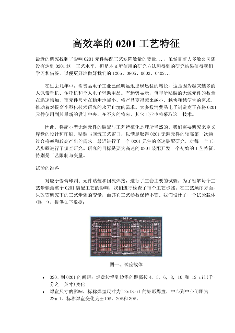 企业效率管理高效率的0201工艺特征_第1页