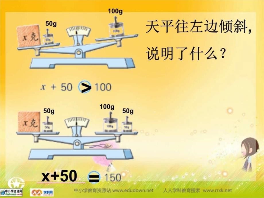 苏教版数学五下认识方程与等式课件之二说课材料_第5页