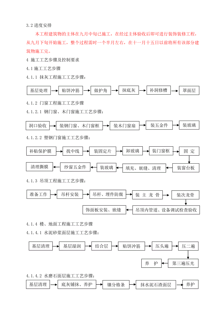 企业组织设计装饰装修施工组织设计方案范本_第4页