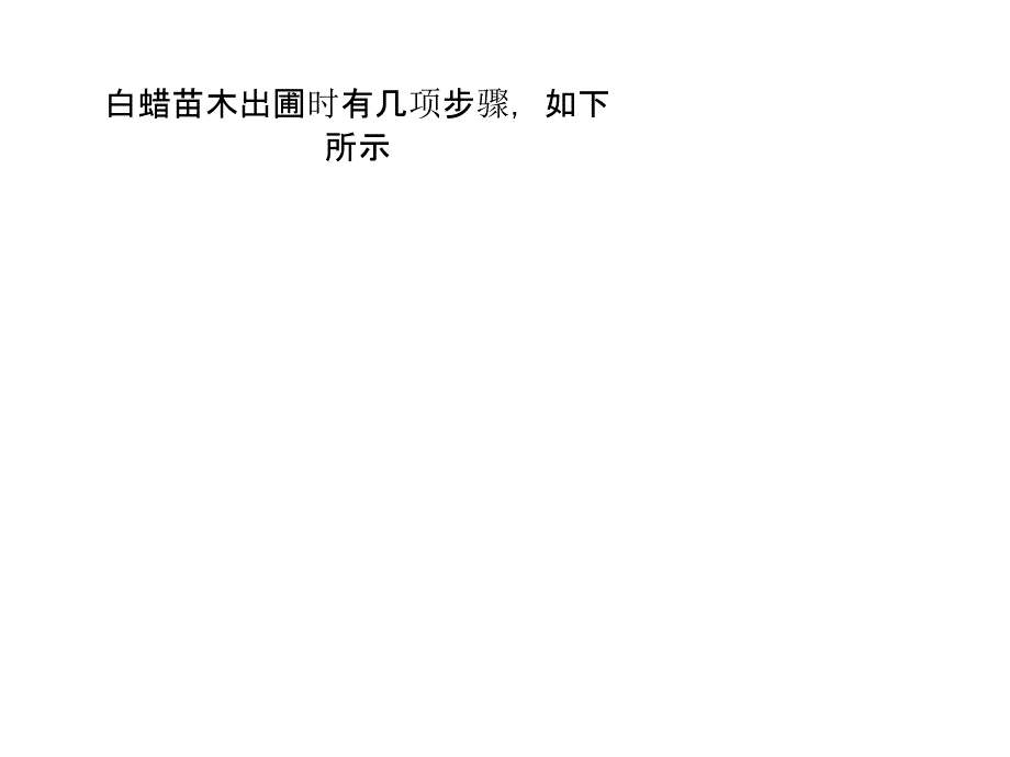 白蜡苗木出圃时有几项步骤如下所示课件_第1页