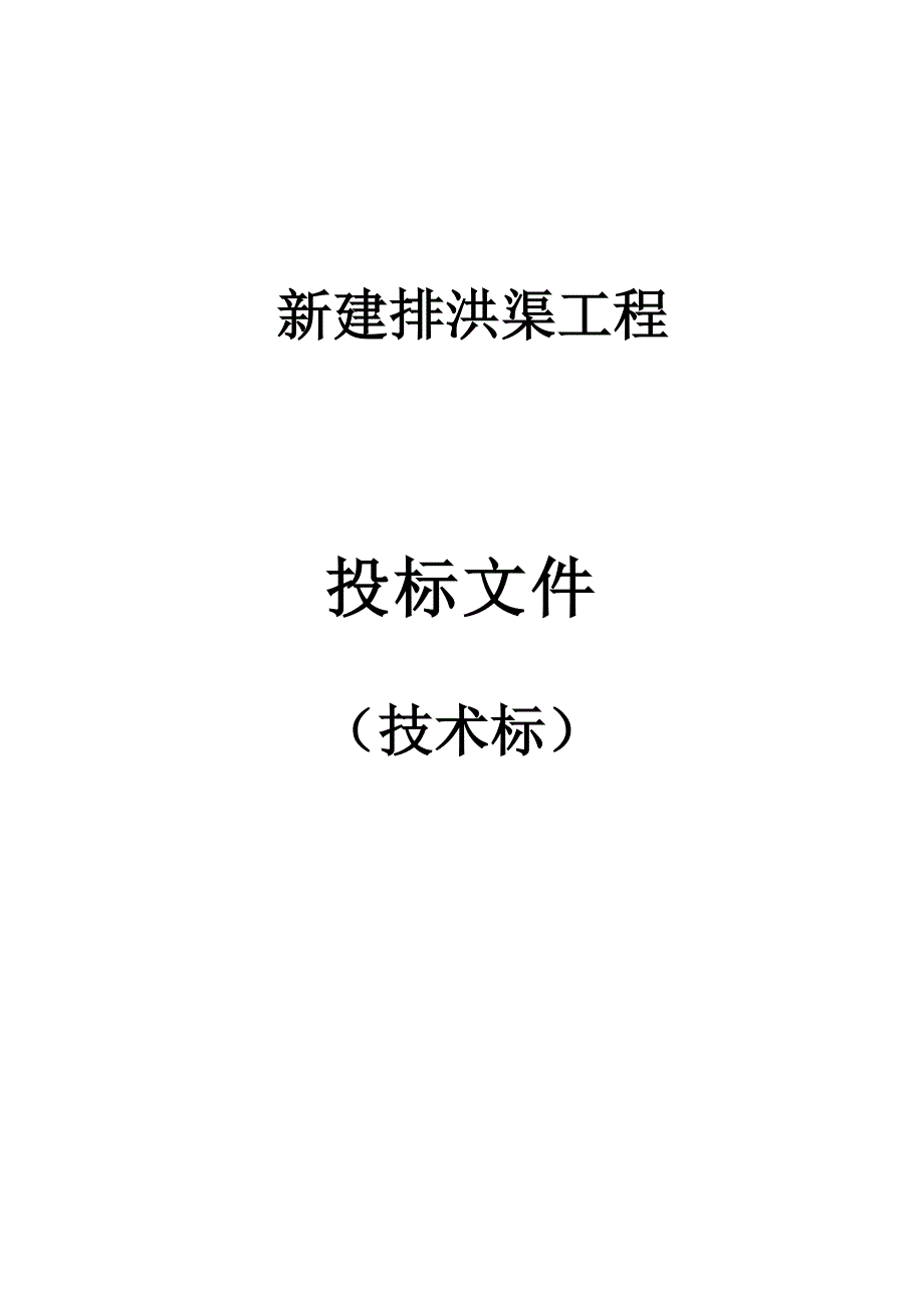 (2020年)标书投标排洪渠工程投标文件_第1页