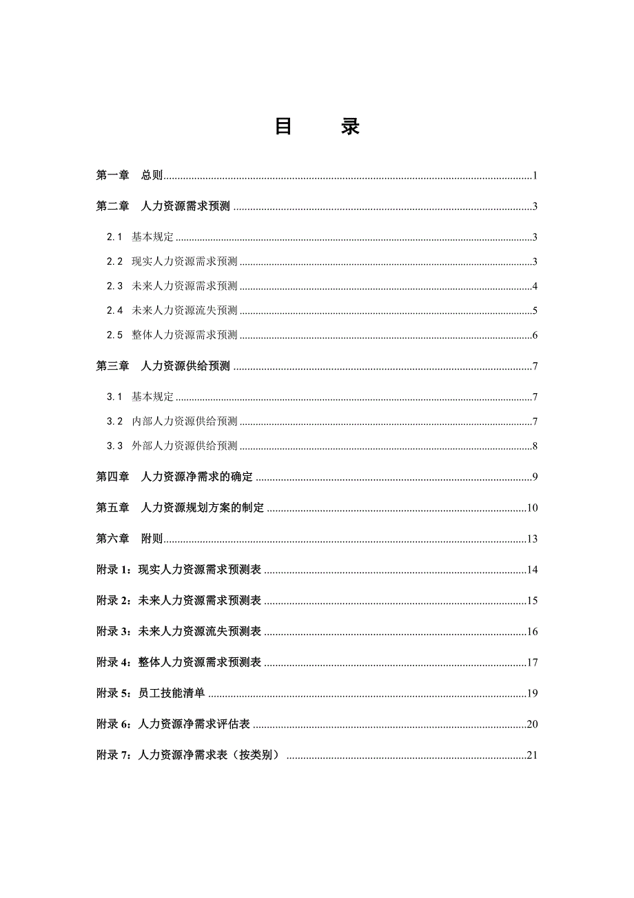 企业管理制度某公司人力资源规划管理制度_第2页