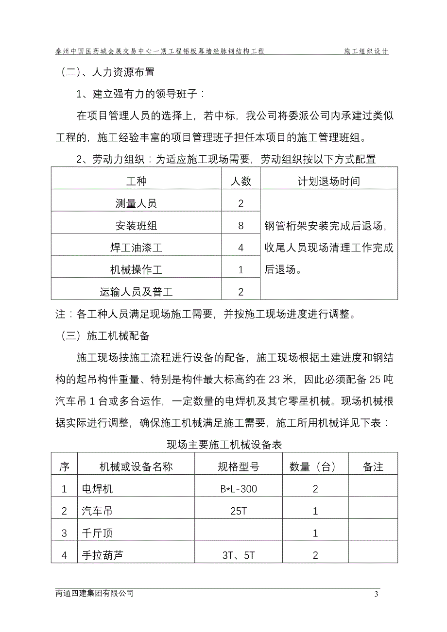 企业组织设计铝板幕墙钢结构施工组织_第3页